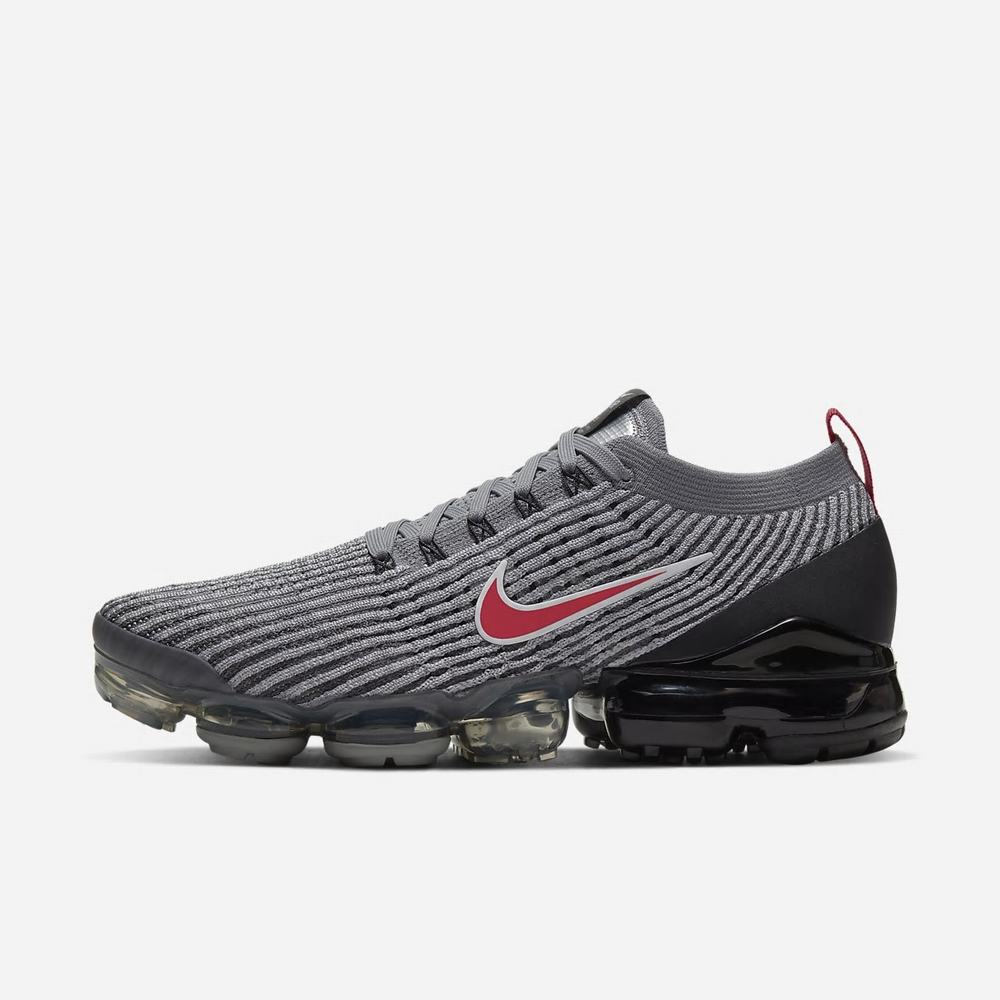 Sneakers Nike Air VaporMax Flyknit 3 Grise 3074-592 Particle Grey/Black/Iron Grey/University Red Homme | CEX-88926029